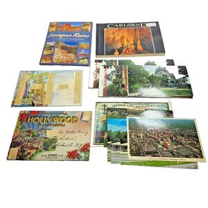 Vintage Mixed Lot Souvenir Postcards Sets Travel Tourist Hollywood Chicago